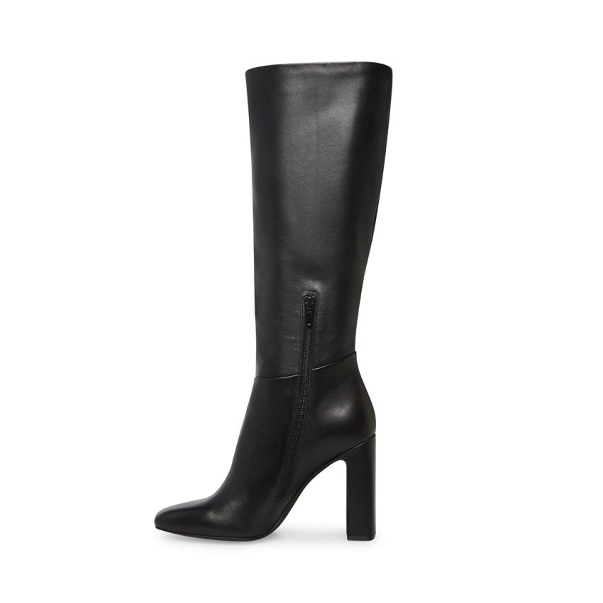 Botas Hasta La Rodilla Steve Madden Ally Cuero Mujer Negras | ES HA128E